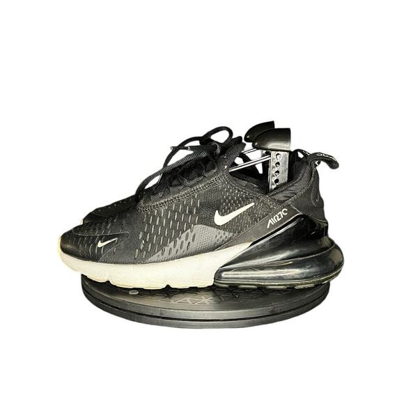 Nike Women's Air Max 270 Running Sneaker Shoes Size 7.5 Black White Trainers - Picture 2 of 6
